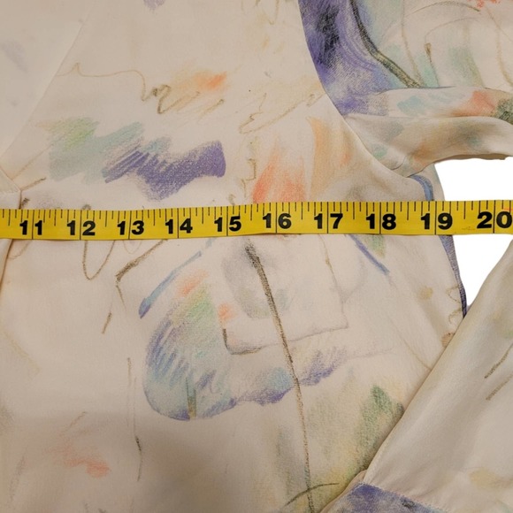 LAFAYETTE 148 New York Blair Modern Muse On Silk Blouse Size P - Picture 5 of 11
